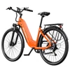 Kép 5/20 - ONESPORT OT05 Pro elektromos kerékpár – 250W motor, 36V 22.5Ah akku, 140 km hatótáv, 25 km/h, hidraulikus fék, első teleszkóp, Shimano 7 sebesség – Narancs