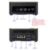 Kép 10/11 - AOOSTAR GEM12+ Mini PC Barebone, AMD Ryzen 7 Pro 8845HS, max. 5.1GHz, 4K Quad Display, Oculink, 2x 2.5G LAN, WiFi 6, BT 5.2 (RAM és SSD nélkül)