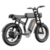 Kép 2/10 - URLIFE T2 elektromos kerékpár – 500W motor, 48V 15.6Ah akku, 20×4.0 gumik, 25 km/h, dupla tárcsafék, teljes felfüggesztés, Shimano 7 seb. – Fekete
