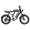 Kép 6/10 - URLIFE T2 elektromos kerékpár – 500W motor, 48V 15.6Ah akku, 20×4.0 gumik, 25 km/h, dupla tárcsafék, teljes felfüggesztés, Shimano 7 seb. – Fekete