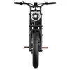 Kép 8/10 - URLIFE T2 elektromos kerékpár – 500W motor, 48V 15.6Ah akku, 20×4.0 gumik, 25 km/h, dupla tárcsafék, teljes felfüggesztés, Shimano 7 seb. – Fekete
