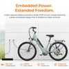 Kép 3/20 - Foride Roamer 1 Step-Thru elektromos kerékpár, 250W, 36V 13Ah, 27.5", 25 km/h, 100 km hatótáv, tárcsafék, rugóvilla, Shimano 7 – Zöld