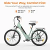 Kép 9/20 - Foride Roamer 1 Step-Thru elektromos kerékpár, 250W, 36V 13Ah, 27.5", 25 km/h, 100 km hatótáv, tárcsafék, rugóvilla, Shimano 7 – Zöld
