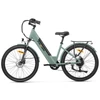 Kép 1/20 - Foride Roamer 1 Step-Thru elektromos kerékpár, 250W, 36V 13Ah, 27.5", 25 km/h, 100 km hatótáv, tárcsafék, rugóvilla, Shimano 7 – Zöld