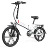 Kép 4/15 - SAMEBIKE 20LVXD30-II összecsukható elektromos kerékpár, 20" kerék, 48V 350W motor, 10Ah akku, 30 km/h – Fehér