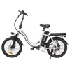 Kép 3/5 - SAMEBIKE CY20 összecsukható elektromos kerékpár, 20” küllős kerék, 350W motor, 36V 12Ah akku, 32 km/h, 80 km hatótáv, dupla rugózás – Fehér
