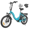 Kép 2/5 - SAMEBIKE CY20 összecsukható elektromos kerékpár, 20” küllős kerék, 350W motor, 36V 12Ah akku, 32 km/h, 80 km hatótáv, dupla rugózás – Tó kék