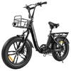 Kép 2/18 - SAMEBIKE C05 Pro elektromos kerékpár, 500W motorral, 36V 13Ah akkumulátorral, 20×4” gumik, 35 km/h, 70 km hatótáv – Fekete