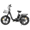 Kép 4/18 - SAMEBIKE C05 Pro elektromos kerékpár, 500W motorral, 36V 13Ah akkumulátorral, 20×4” gumik, 35 km/h, 70 km hatótáv – Fekete