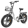 Kép 3/4 - SAMEBIKE C05 Pro elektromos kerékpár, 500W motorral, 36V 13Ah akkumulátorral, 20×4” gumik, 35 km/h, 70 km hatótáv – Fehér