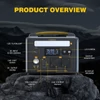 Kép 8/9 - VTOMAN JUMP 600X hordozható erőmű 299Wh, 600W tiszta szinusz, bővíthető 939Wh kapacitás, 9 porttal, PD 60W USB‑C