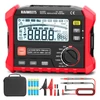 Kép 1/9 - KAIWEETS KE1000 szigetelésvizsgáló 1000V, 3MΩ–100GΩ megohmmérő, TRMS multiméter, DAR/PI automata, 5 tesztfeszültség, LCD kijelző