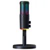 Kép 2/9 - USB Plug & Play asztali mikrofon BP1532B1 hangkártyával, RGB fénnyel, zajszűréssel, kardioid iránnyal, Type‑C csatlakozóval és 3,5 mm monitorozással