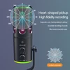 Kép 7/9 - USB Plug & Play asztali mikrofon BP1532B1 hangkártyával, RGB fénnyel, zajszűréssel, kardioid iránnyal, Type‑C csatlakozóval és 3,5 mm monitorozással