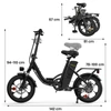Kép 8/8 - U4 összecsukható elektromos kerékpár, 500W motor, 36V 10.4Ah akku, 90 km hatótáv, 30 km/h, 16” kerék, első rugózás, dupla tárcsafék, LCD kijelző