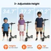 Kép 3/7 - iScooter K6 gyerek elektromos roller, 150W motorral, 16 km/h, 9 km hatótáv, állítható, összecsukható, LED-del és Bluetooth-szal