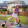Kép 5/7 - iScooter K6 gyerek elektromos roller, 150W motorral, 16 km/h, 9 km hatótáv, állítható, összecsukható, LED-del és Bluetooth-szal