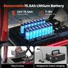 Kép 7/13 - iScooter X11 elektromos moped, 250W motorral, 24V 15.6Ah akkuval, 7 km/h, 35 km hatótáv, stabil 4 kerekű kialakítás, LED kijelző, 120 kg teherbírás