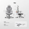 Kép 3/8 - NEWTRAL NT002 ergonomikus szék lábtartóval + levehető munkafelület - Szürke