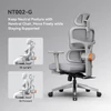 Kép 5/8 - NEWTRAL NT002 ergonomikus szék lábtartóval + levehető munkafelület - Szürke
