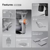 Kép 6/8 - NEWTRAL NT002 ergonomikus szék lábtartóval + levehető munkafelület - Szürke