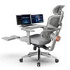 Kép 1/8 - NEWTRAL NT002 ergonomikus szék lábtartóval + levehető munkafelület - Szürke