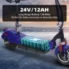 Kép 5/7 - Unificare M5 elektromos roller üléssel, 350W motorral, 24V 12Ah akkuval, 8” kerék, 20 km/h, 12 km hatótáv – Kék