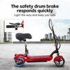 Kép 6/7 - Unificare M5 elektromos roller üléssel, 350W motorral, 24V 12Ah akkuval, 8” kerék, 20 km/h, 12 km hatótáv – Piros
