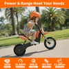 Kép 6/10 - HillMiles MileRocket 1 elektromos gyerek motor – 300W, 36V, 25 km/h, 20 km hatótáv, 60 kg teherbírás, 12” gumik, dobfék, rugózás