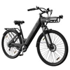 Kép 3/5 - PIXAR C1 elektromos kerékpár, 250W motor, 36V 13Ah akku, 25 km/h, 65 km hatótáv, 27.5×1.95 gumi, Shimano 7 seb., LCD, tárcsafék, teleszkóp – Fekete