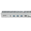 Kép 10/20 - 3inuS 87 gombos, 5 az 1-ben mechanikus billentyűzet USB‑C hubbal, hot‑swappolható, Mac/Windows kompatibilis –  Piros billentyűkkel