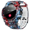Kép 3/8 - LOKMAT ATTACK GT okosóra – 1.32'' HD érintőkijelző, IP68 vízálló, 100+ sportmód, Bluetooth hívás, pulzus- és alvásmérés, 15 napos üzemidő – Virágos kék