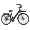 Kép 2/20 - E·Bycco V1 elektromos kerékpár, 250W (500W), 36V 15.6Ah kivehető akku, 25 km/h, akár 90 km hatótáv, 28” e-bike, SHIMANO 7 seb., dupla tárcsafék – Fekete