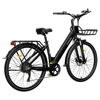 Kép 5/20 - E·Bycco V1 elektromos kerékpár, 250W (500W), 36V 15.6Ah kivehető akku, 25 km/h, akár 90 km hatótáv, 28” e-bike, SHIMANO 7 seb., dupla tárcsafék – Fekete