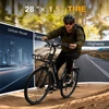 Kép 17/20 - E·Bycco V1 elektromos kerékpár, 250W (500W), 36V 15.6Ah kivehető akku, 25 km/h, akár 90 km hatótáv, 28” e-bike, SHIMANO 7 seb., dupla tárcsafék – Fekete