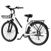Kép 3/19 - E·Bycco V1 elektromos kerékpár, 250W (500W), 36V 15.6Ah kivehető akku, 25 km/h, akár 90 km hatótáv, 28” e-bike, SHIMANO 7 seb., dupla tárcsafék – Fehér