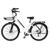 Kép 4/19 - E·Bycco V1 elektromos kerékpár, 250W (500W), 36V 15.6Ah kivehető akku, 25 km/h, akár 90 km hatótáv, 28” e-bike, SHIMANO 7 seb., dupla tárcsafék – Fehér