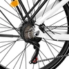 Kép 11/19 - E·Bycco V1 elektromos kerékpár, 250W (500W), 36V 15.6Ah kivehető akku, 25 km/h, akár 90 km hatótáv, 28” e-bike, SHIMANO 7 seb., dupla tárcsafék – Fehér
