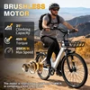 Kép 15/19 - E·Bycco V1 elektromos kerékpár, 250W (500W), 36V 15.6Ah kivehető akku, 25 km/h, akár 90 km hatótáv, 28” e-bike, SHIMANO 7 seb., dupla tárcsafék – Fehér
