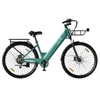 Kép 4/19 - PIXAR C1 PRO városi elektromos kerékpár, 250W motor, 36V 18Ah akku, 80–100 km hatótáv, 25 km/h, Shimano 7 fokozat, hidraulikus fék, kosárral – Kék