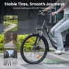 Kép 5/18 - Touroll B1 elektromos városi kerékpár, 250W motorral, 45Nm nyomatékkal, 26x1.95 gumi, 36V 15.6Ah akkumulátor, 90km hatótáv, 7 sebesség, IPX4 – Szürke