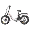 Kép 6/6 - Fafrees F20+ összecsukható elektromos kerékpár, 250W motor, 36V 20Ah akku, 20x3.0 gumi, 25km/h, 90km hatótáv, tárcsafék, első teleszkóp – Fehér