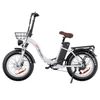 Kép 2/20 - DRVETION CT20 Pro összecsukható e-bike, 750W motor, 48V 15Ah Samsung akku, 25 km/h, 80 km hatótáv, 20×4.0 CST gumi, hidraulikus fék – Fehér