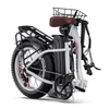 Kép 7/20 - DRVETION CT20 Pro összecsukható e-bike, 750W motor, 48V 15Ah Samsung akku, 25 km/h, 80 km hatótáv, 20×4.0 CST gumi, hidraulikus fék – Fehér