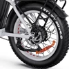 Kép 10/20 - DRVETION CT20 Pro összecsukható e-bike, 750W motor, 48V 15Ah Samsung akku, 25 km/h, 80 km hatótáv, 20×4.0 CST gumi, hidraulikus fék – Fehér