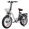 Kép 1/20 - DRVETION CT20 Pro összecsukható e-bike, 750W motor, 48V 15Ah Samsung akku, 25 km/h, 80 km hatótáv, 20×4.0 CST gumi, hidraulikus fék – Fehér