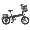 Kép 2/8 - DYU A1F Pro városi elektromos kerékpár, 16”, 250W motor, 25 km/h, 36V 7.5Ah akku, dupla tárcsafék, 120 kg teherbírás, összecsukható – Fekete