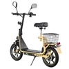 Kép 14/20 - TWOFISH M5 Elite‑E EEC minősített elektromos roller üléssel és kosárral, 500W motorral, 48V 13Ah akkumulátorral, 40km/h, 30km hatótáv – Bézs