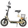 Kép 15/20 - TWOFISH M5 Elite‑E EEC minősített elektromos roller üléssel és kosárral, 500W motorral, 48V 13Ah akkumulátorral, 40km/h, 30km hatótáv – Bézs