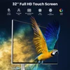 Kép 9/9 - MESWAO 32'' okos mobil kijelző, Android 13, 8GB RAM 128GB ROM, okta‑core, 1080P FHD IPS érintő, 300 nits, 10000mAh, WiFi BT, HDMI, privát kamera, állvány